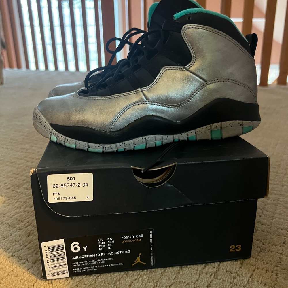 Jordan Kids Sneakers - Silver and Teal